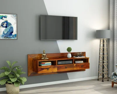 Graham Wooden Wall Mount TV Unit 