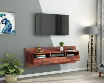 Graham Wooden Wall Mount TV Unit 