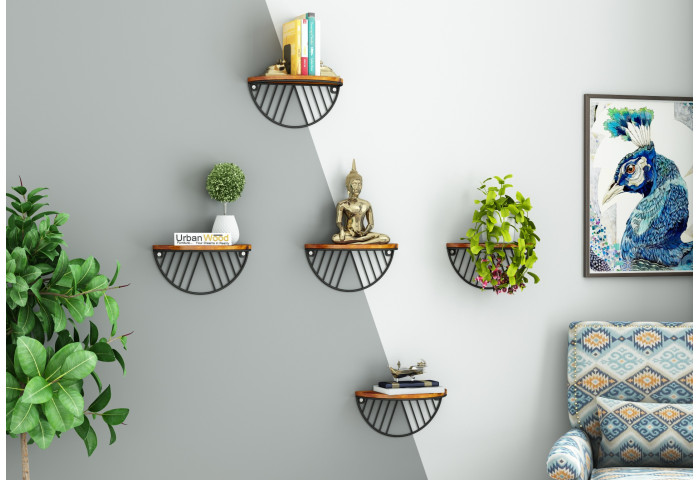Mia Wooden Wall Shelves 