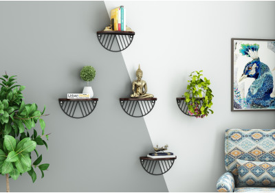 Mia Wooden Wall Shelves 
