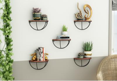 Mika Wooden Wall Shelves 