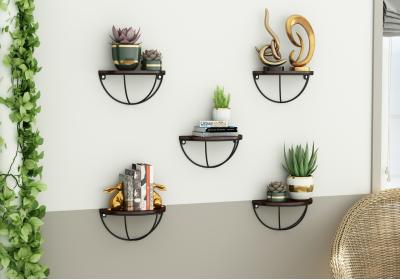 Mika Wooden Wall Shelves 