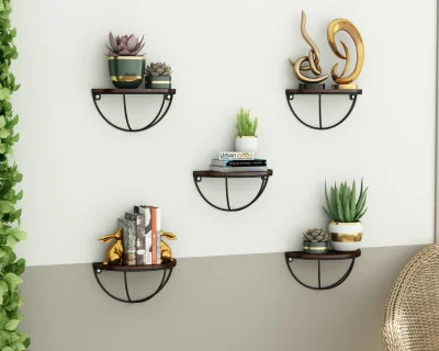 Mika Wooden Wall Shelves 