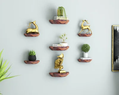 Pori Wooden Wall Shelves 