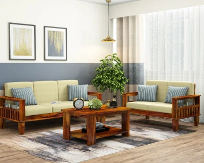 Freshlyn 3+2 Seater Wooden Sofa Set 