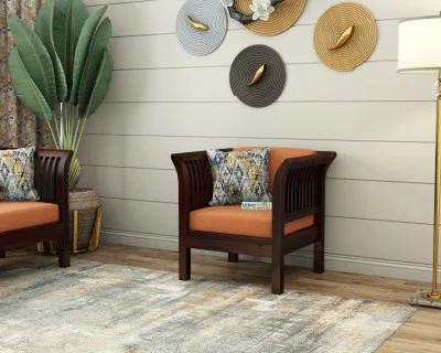 Crispin 1 Seater Wooden Sofa 