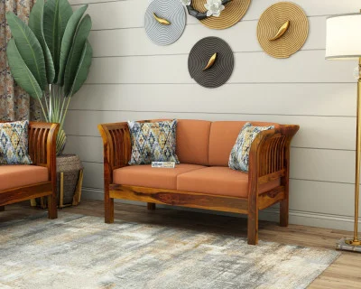 Crispin 2 Seater Wooden Sofa 