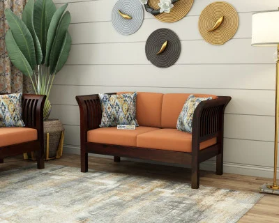 Crispin 2 Seater Wooden Sofa 