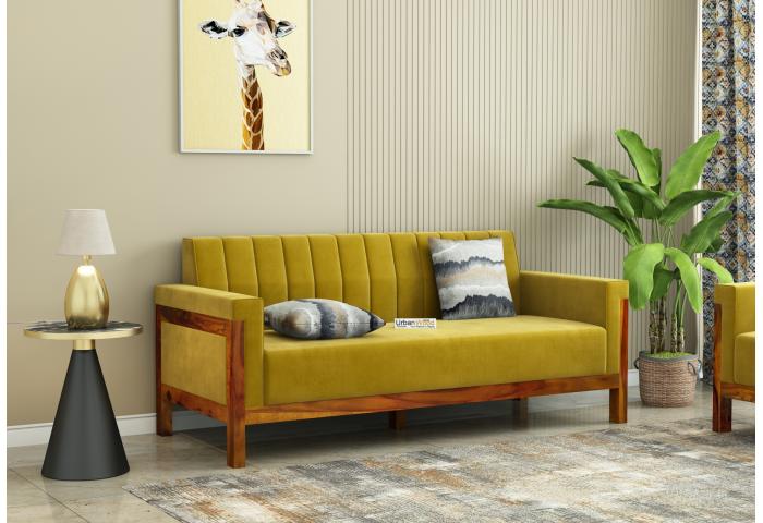 Ethan 3 Seater Wooden Sofa 