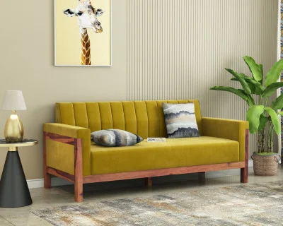 Ethan 3 Seater Wooden Sofa 