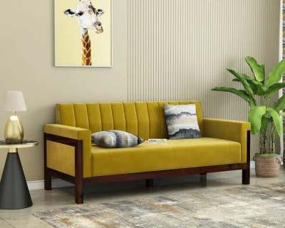 Ethan 3 Seater Wooden Sofa 