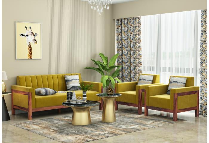 Ethan 3+1+1 Seater Wooden Sofa Set 