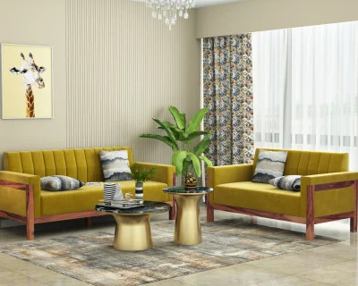 Ethan 3+2 Seater Wooden Sofa Set 