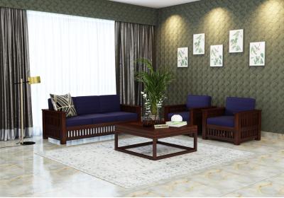 wood Wooden Sofa Set 3+1+1 Seater 