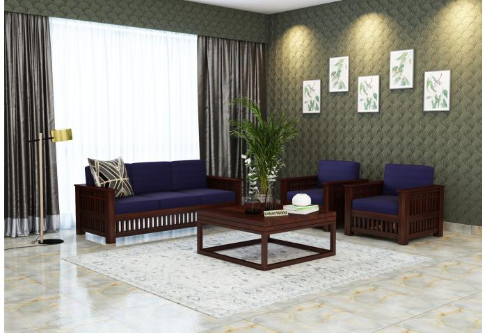 wood Wooden Sofa Set 3+1+1 Seater 