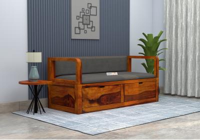 Lively 3 Seater Wooden Sofa 